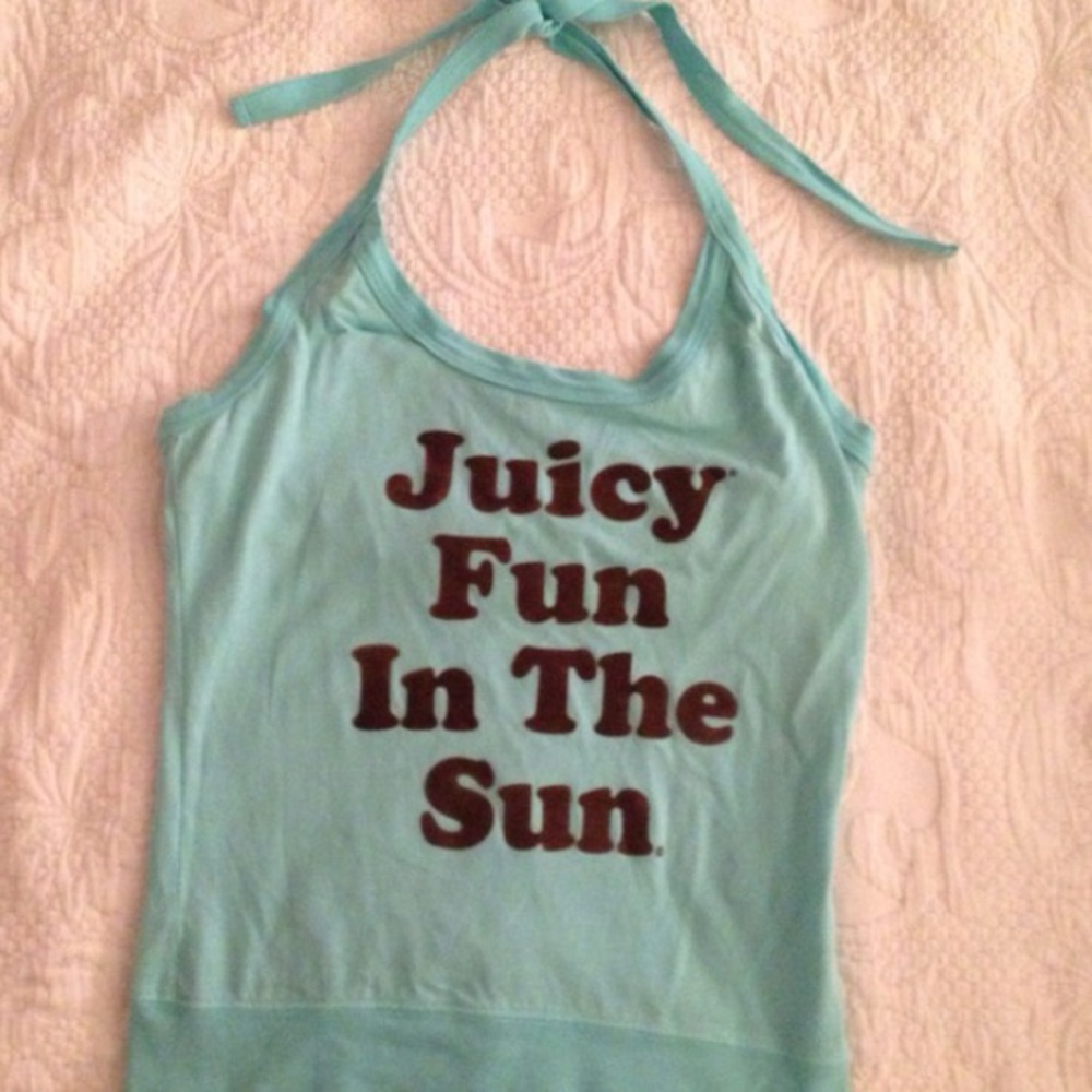 COPY - Pale blue authentic juicy couture halter t…